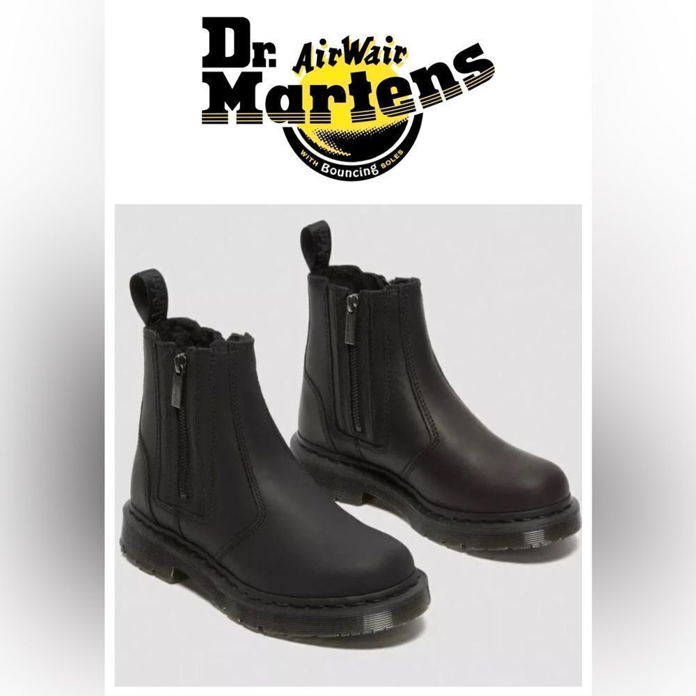 Dr Martens Slip 2976 Alyson Black Snowplow Classic Doc Leather